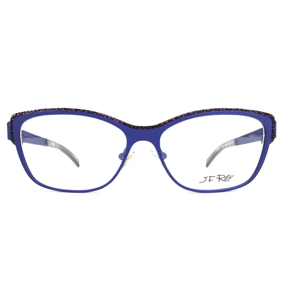 J.F. Rey Eyeglasses Frames JF2554 7020 Purple Blue Brown Tortoise 54-15-136
